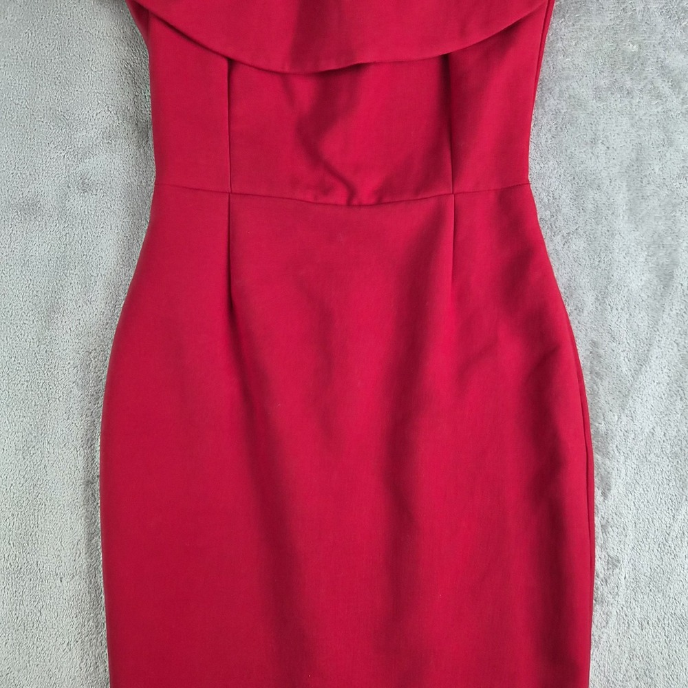 Zara Midi Dress Womens Medium Black Ruched Bodice Empire Waist A Line Sleeveless - Picture 7 of 10